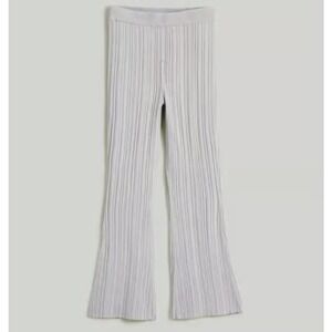 Madewell x Aimee Song Shimmer High-Waist‎ Flared Sweater Pants Vapor Grey Medium